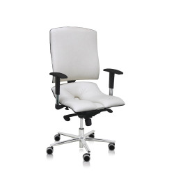 Ergonomická židle Ásana Steel Standard Ekokůže Creme 